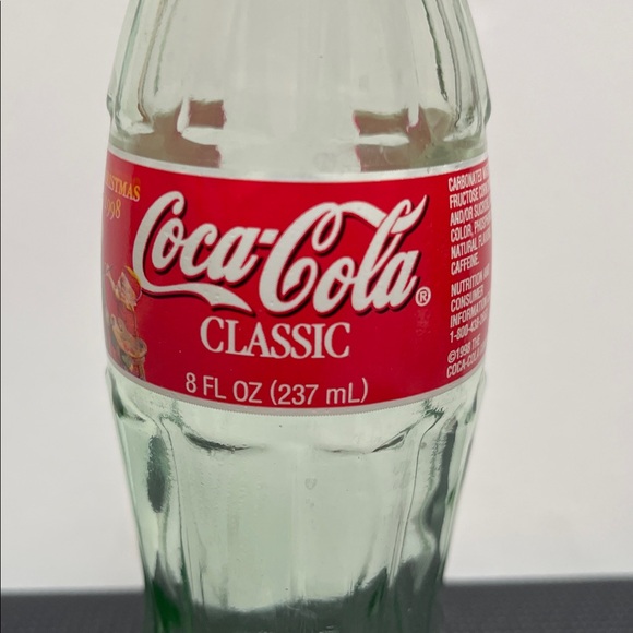 1998 Christmas Coca-Cola Classic Santa and Elf Empty Collector Bottle - 7.5” - Picture 3 of 5
